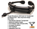 Dual Transponders Throat Mic with 3.5mm Connector