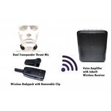 Wireless Bodypack Throat Microphone with Voice Amplifier - XVA-E355-BPT22