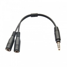 Smartphone Adapter Cable - 1 Male to 2 Female Mic Speaker Jack
