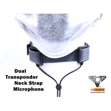 Dual Transponder Neck Strap Throat Microphone - 3.5mm  (1/8") Connector - XANC772D-D35