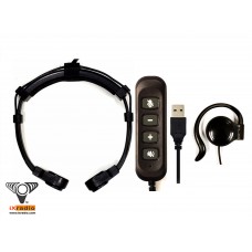 USB Throat Microphone System - XCTM825L-USB  (with Dual Transponders) 