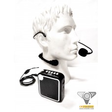 Voice Amplifier with Dual Transponder Throat Mic and Wireless Mic -  XVA-VC319-T822D